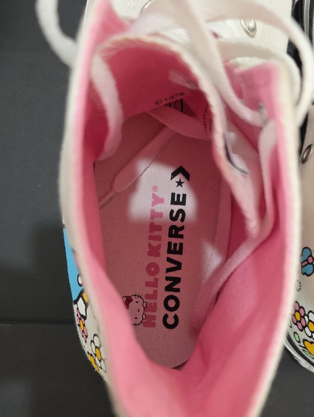 Converse All Star Women's Pink & White Hello Kitty High Top Sneakers Size 9 NWT - Picture 8 of 12